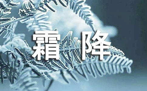 霜降古詩句(精選120句)